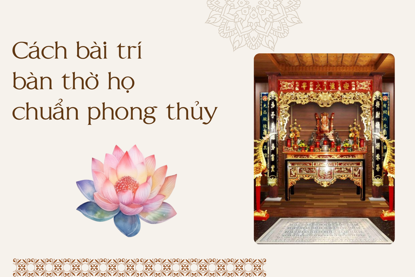 Cách bài trí bàn thờ nhà thờ họ và văn khấn ở nhà thờ họ